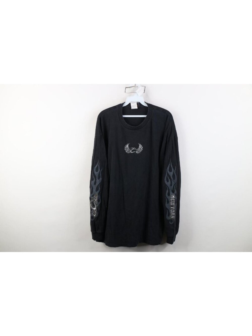 Vtg Orange County Choppers New York Mens 2XL Tribal Flames Long Sleeve T-Shirt